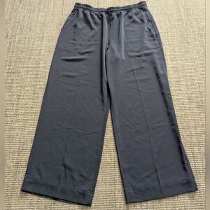 Spanx Air Wide Leg Pant Pull On Drawstring Black Women 1X Tall Pre Owned